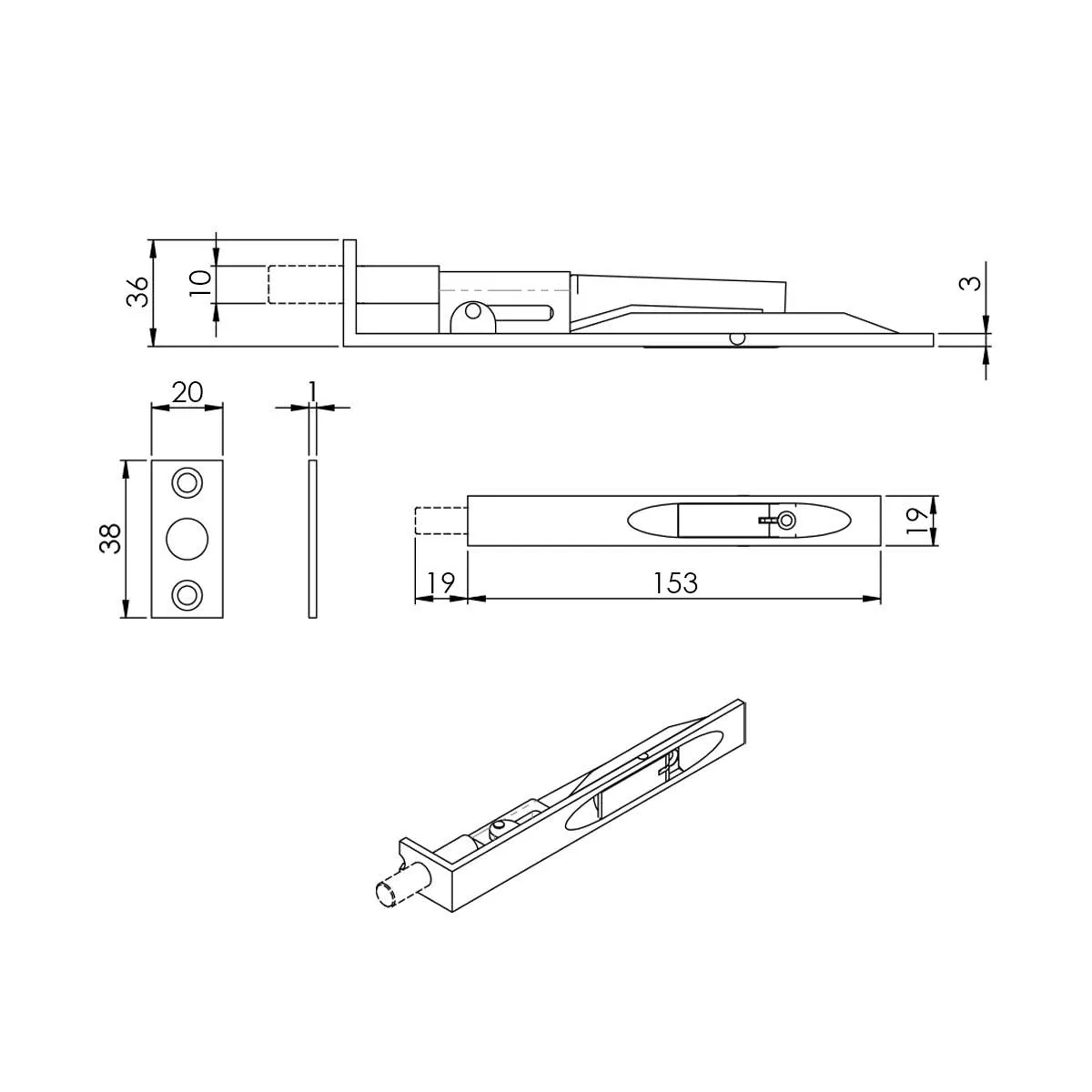 Concord 280mm Back to Back Double Door Pull Handle Pack - 6 Radius Cornered Hinges - Polished Gold Finish