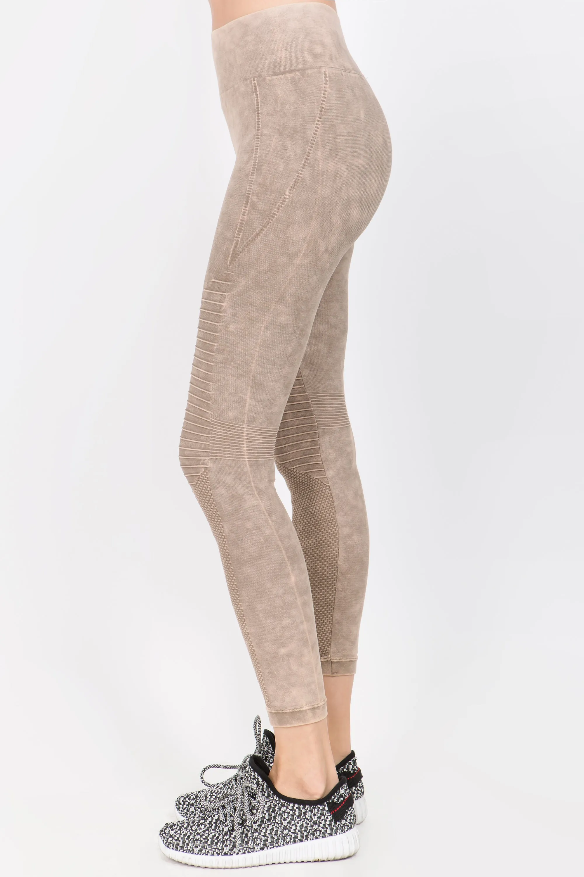 Fallin' Vintage Washed Moto Leggings