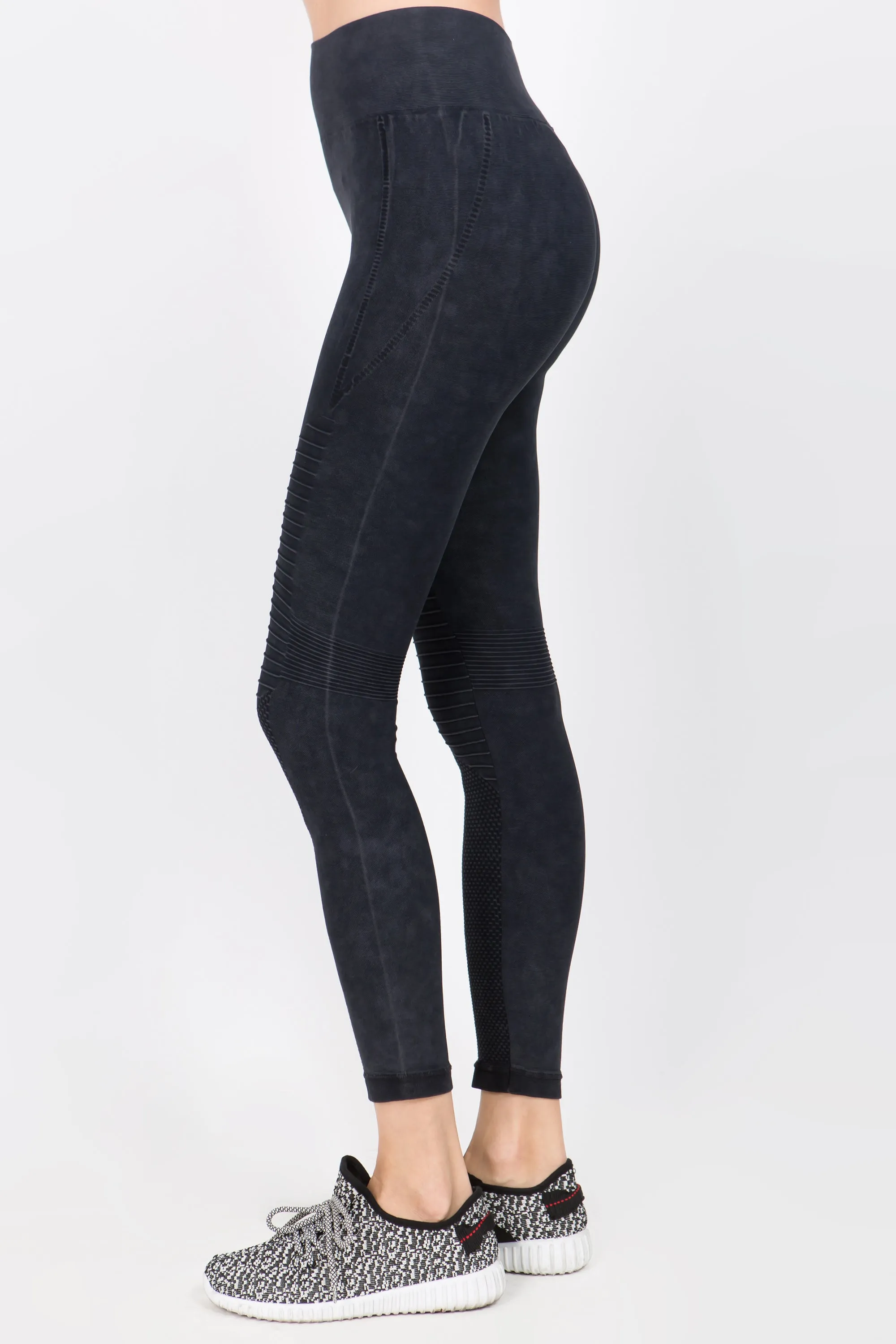 Fallin' Vintage Washed Moto Leggings
