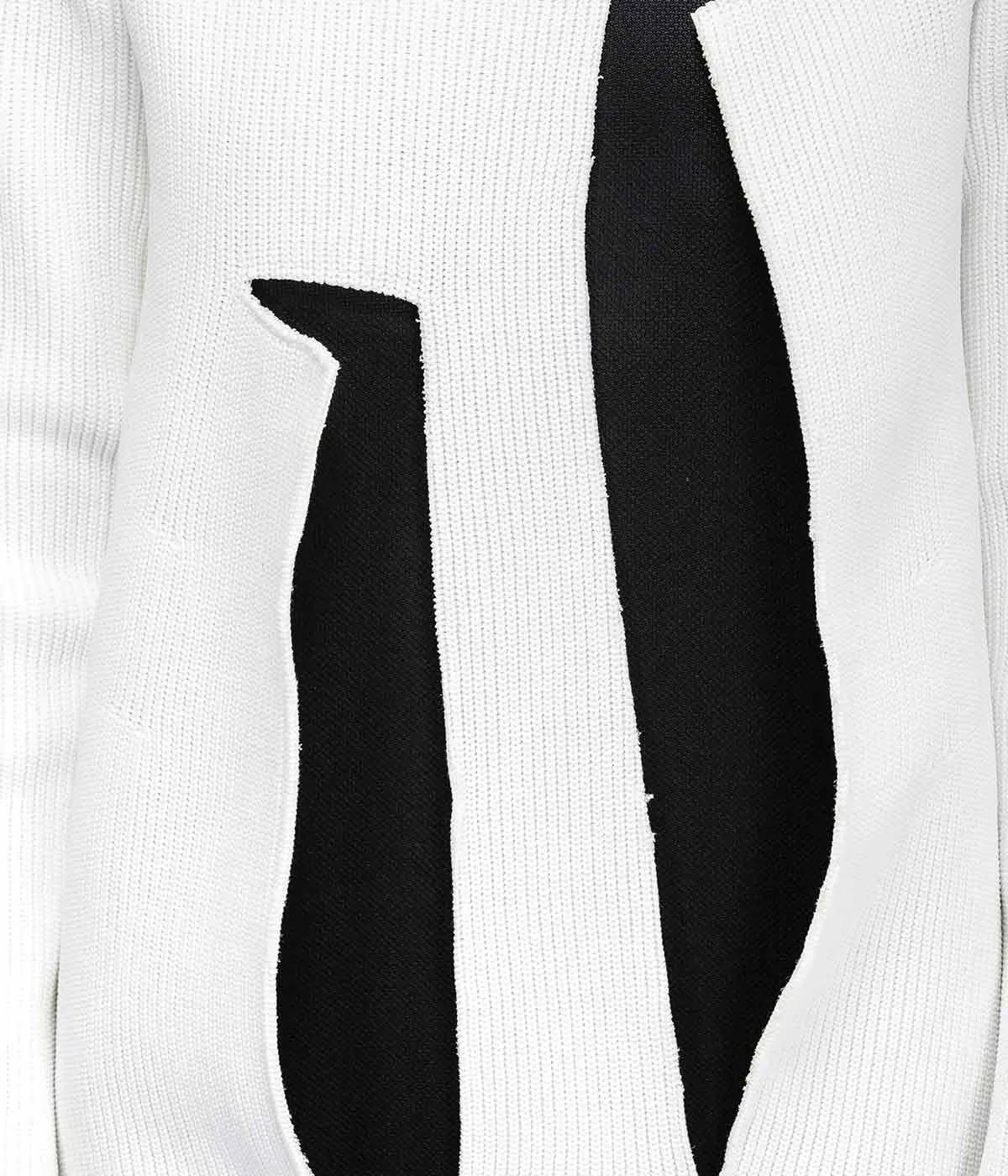 White Cutout Sweater